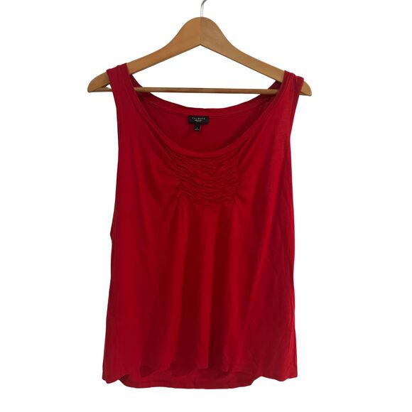 Talbots Petites Red Sleeveless Tank Top Size L - Classic Shell - Picture 3 of 5